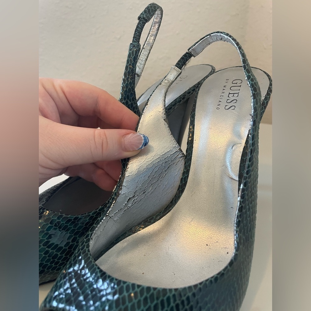 GUESS sling back sandal heels - Picture 3 of 10
